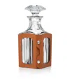Baccarat Leather Octogone Decanter Case In Brown