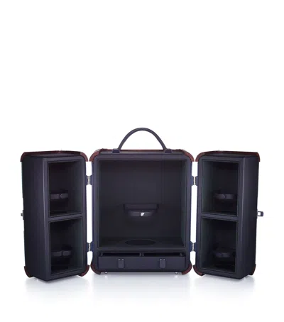 Baccarat Leather-oak Louxor Octogonetrunk In Black