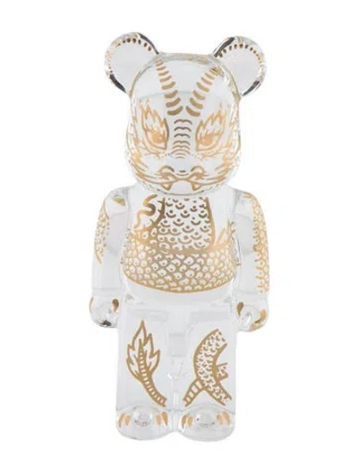 Pre-owned Baccarat Limited Edition Bearbrick Zodiac Dragon Crystal Figure In Transparent