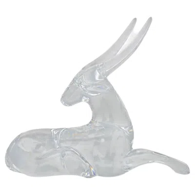 Pre-owned Baccarat Loet Vanderveen For  Crystal Antelope In Gray