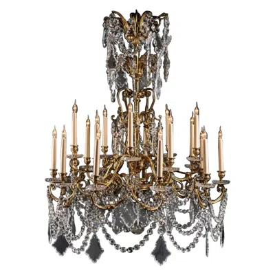 Pre-owned Baccarat Louis Xv Style Twenty-light Chandelier By  In Brown