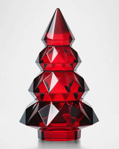 Baccarat Louxor Fir Tree 5" Christmas Decor In Red
