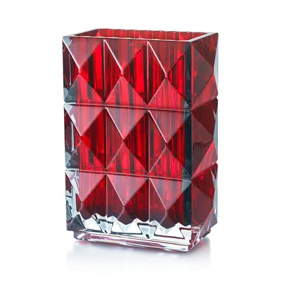 BACCARAT LOUXOR RECTANGLE VASE, RED,2808408