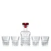 Baccarat Louxor Red Bar Set With Decanter And 4 Tumblers In Transparent