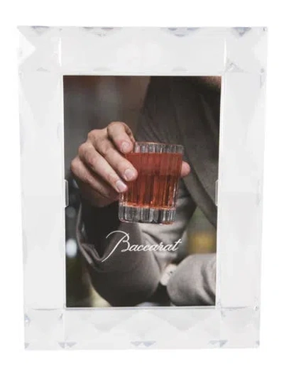 Pre-owned Baccarat Louxor Vertical Photo Frame In Transparent