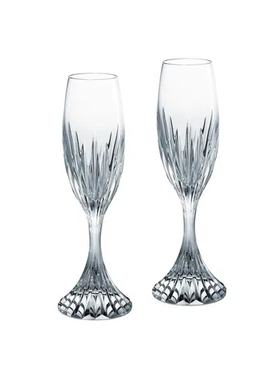 Baccarat Massena 2-piece Champagne Flute Set In Gold
