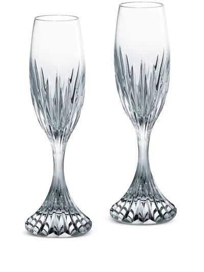 Baccarat Massena Champagne Flutes Set Of Two In Transparent