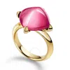 Baccarat Medicis Vermeil Crystal Ring 2612754 In Gold-tone
