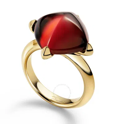 Baccarat Medicis Vermeil Crystal Ring 2807014 In Gold-tone
