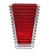 Baccarat Medium Eye Rectangular Red Vase