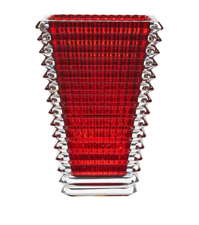 Baccarat Medium Eye Rectangular Red Vase