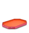 Baccarat Medium Octagone Tray In Orange
