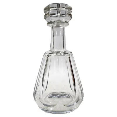 Pre-owned Baccarat Mid-20th Century Modern Cut Crystal/glass  Decanter With Stopper, France In Gray