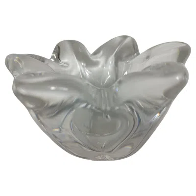 Pre-owned Baccarat Mid-century Modern Sculptural Cigar Ashtray By  France In Gray