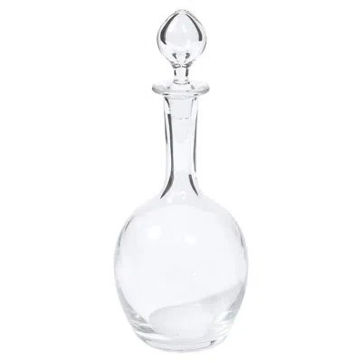 Pre-owned Baccarat Mid-century Modernist Crystal Decanter With Drop Form Stopper Signed  In Gray