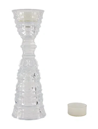 Pre-owned Baccarat New Antique Mirage Dual Candlestick In Transparent