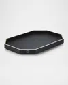 Baccarat Medium Octagone Tray In Black