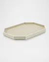 Baccarat Large Octagone Tray In Bone White