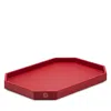 Baccarat Small Octagone Tray In Red
