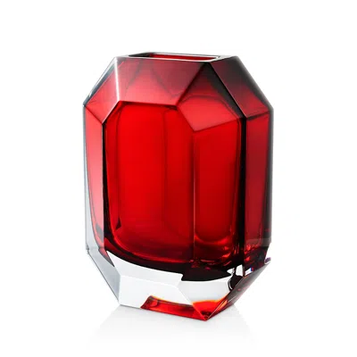 BACCARAT OCTOGONE VASE, RED,2813754