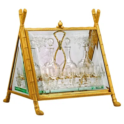 Pre-owned Baccarat Ormolu Cave À Liqueur In Gold