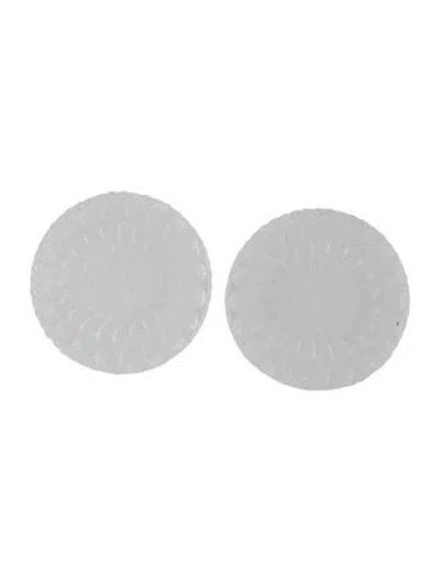 Pre-owned Baccarat Pair Of Gouttes Crystal Coasters In Clear