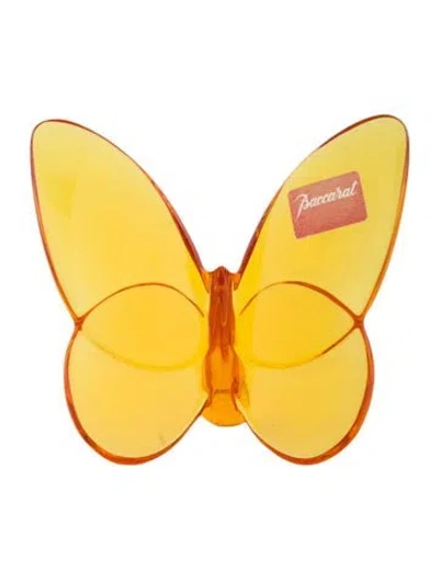 Pre-owned Baccarat Papillon Lucky Butterfly Crystal Figurine In Neutral