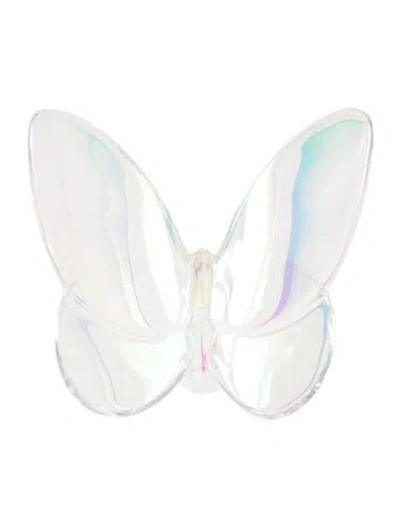 Pre-owned Baccarat Papillon Lucky Butterfly Crystal Figurine W/ Tags In Transparent