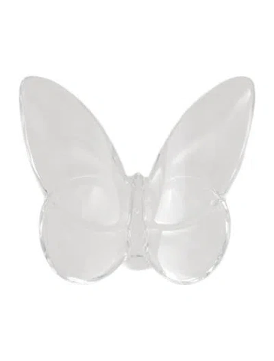 Pre-owned Baccarat Papillon Lucky Butterfly Figurine In Transparent
