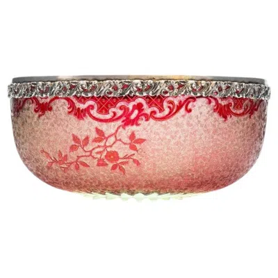 Pre-owned Baccarat Pattern, Bright Crimson, Acid Etched Bowl, 1900, France In Brown