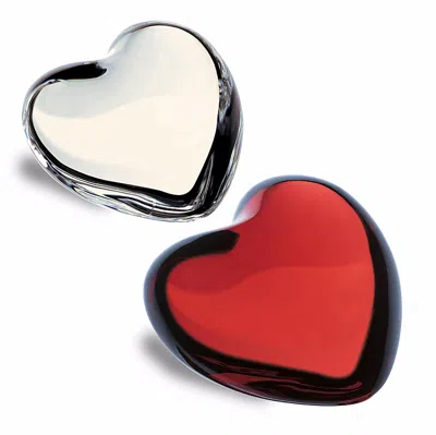 Baccarat Puffed Heart, Clear In Red