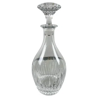 Pre-owned Baccarat Rare  Crystal France Massena Liquor & Whiskey Decanter With Stopper In Gray