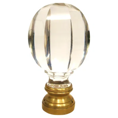 Pre-owned Baccarat Rare Large Bronze And Crystal Newel Post Finial. France 19 Century In Gold