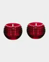 Baccarat Eye 2-piece Votive Set In Red