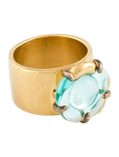 Pre-owned Baccarat Resin Cocktail Ring In Multi