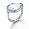 BACCARAT BACCARAT RING PEAR LARGE SIZE SILVER CLEAR CRYSTAL