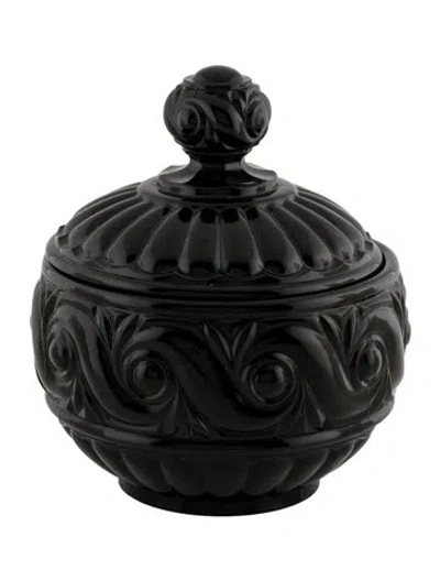 Pre-owned Baccarat Russian Lidded Dish In Black