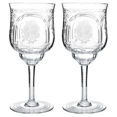 Pre-owned Baccarat Set Of 12  Vallee Pattern Water Goblets In Gray