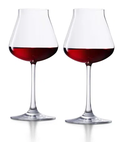 Baccarat Set Of 2 Chateau  Red Wine Glasses In Transparent