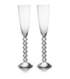 Baccarat Set Of 2 Flutissimo Champagne Flutes
