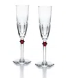 Baccarat Harcourt Eve Set Of 2 Lead Crystal Flutes