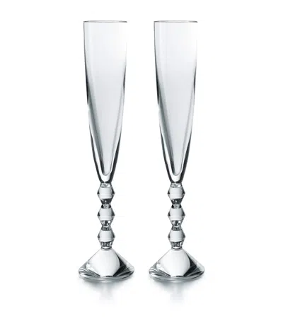 Baccarat Set Of 2 Vega Flutes In Transparent