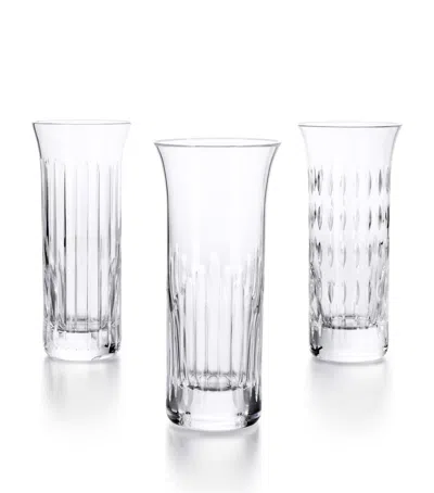 BACCARAT SET OF 3 FLORA VASES