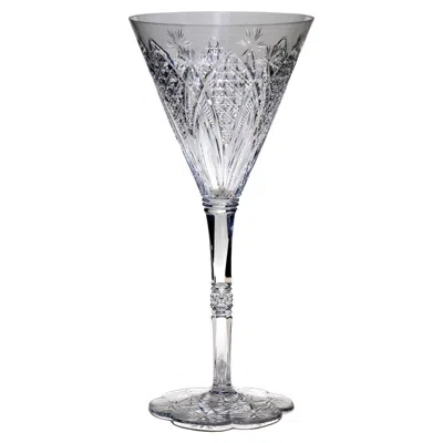 Pre-owned Baccarat Set Of 4  Hand Blown Elbeuf Cut Crystal White Wine Glasses