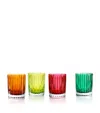 Baccarat Set Of 4 Large Harmonie Colors Of Joy Tumblers In Clear