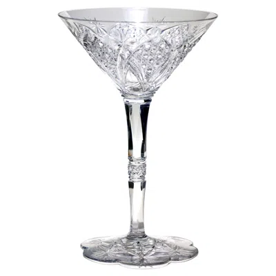 Pre-owned Baccarat Set Of 6  Elbeuf Crystal Martini Glasses In Gray