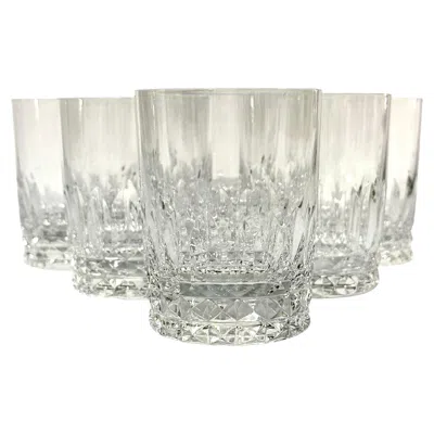 Pre-owned Baccarat Set Of Six  Harmonie Crystal Tumblers, 20th Century In Gray