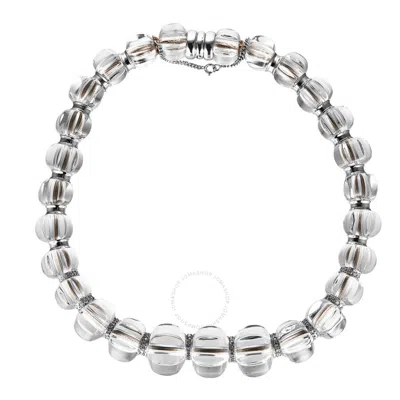 Baccarat Sherazade Crystal & Diamond Necklace In Metallic