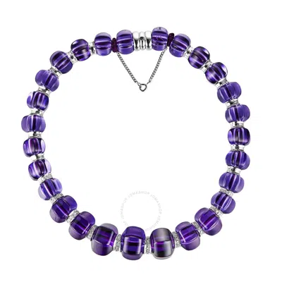 Baccarat Sherazade Large Parma Violet Necklace In Purple