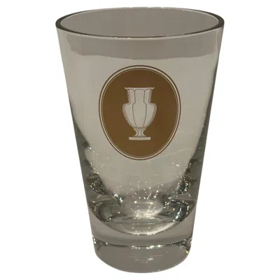 Pre-owned Baccarat Signed  Crystal Vase With Gilt Decoration Of Classical Urn In Transparent